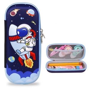 Large Capacity 3D EVA Cute Cartoon Zipped Pencil Case